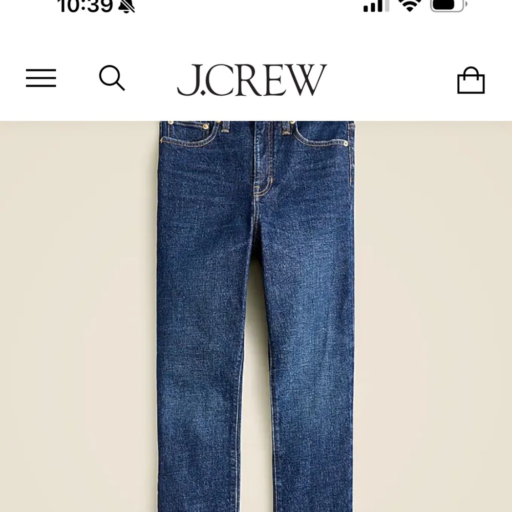 J.Crew High Rise Straight Jean in 1996 semi stretch 25